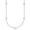 Sterling Silver RH-plated Freshwater Cultured Pearl 20in Necklace