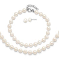 Sterling Silver RH 6-7mm FWC Pearl 18/2 Necklace 7/1 Brace/Earring Set