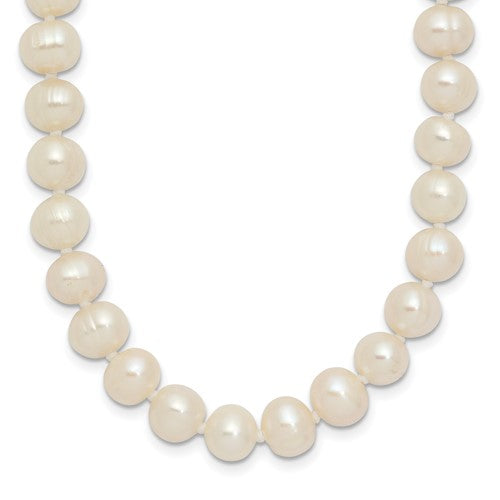 6-7mm White Semi-round Freshwater Cultured Pearl Endless Necklace