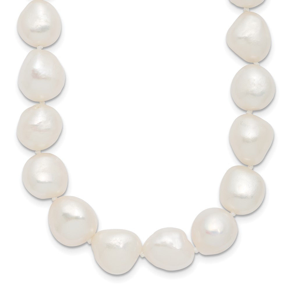 Sterling Silver RH 11-12mm White Baroque FWC Pearl 20in Necklace
