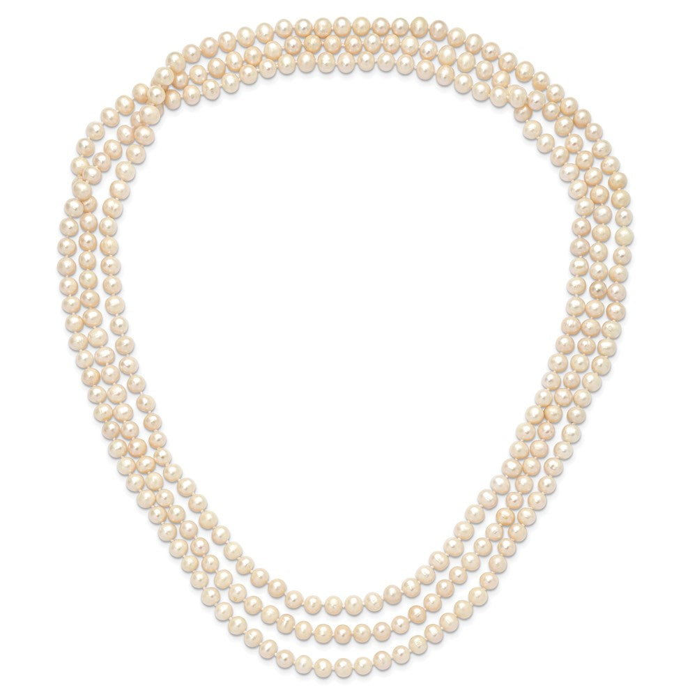 7-8mm White Freshwater Cultured Pearl 76in Slip on Necklace
