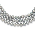 7-8mm Grey Freshwater Cultured Pearl 76in Slip on Necklace