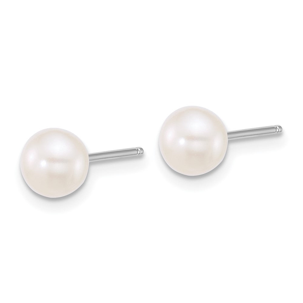 Sterling Silver Rh-plated White FWC Pearl Necklace/Bracelet/Earring Set