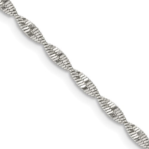 Sterling Silver 2mm Twisted Herringbone Chain