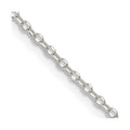 Sterling Silver 1.75mm Diamond-cut w/2in ext. Rolo Cable Chain