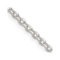 Sterling Silver 2.6mm Diamond-cut w/2in ext. Rolo Cable Chain