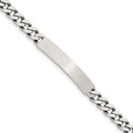 Sterling Silver 7inch Engraveable Antiqued Curb Link ID Bracelet