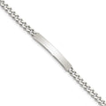 Sterling Silver 8inch Polished Engraveable Curb Link ID Bracelet
