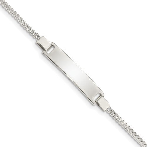 Sterling Silver Adjustable Baby ID Bracelet