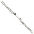 Sterling Silver Antiqued Fleur-de-lis ID Men's Bracelet