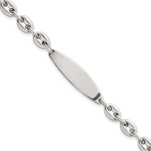 Sterling Silver Polished 6.25mm Anchor Link 7.25 Inch ID Bracelet