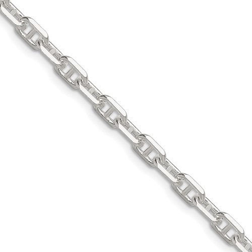 Sterling Silver Polished and D/C 4.75mm Mariner Link Chain