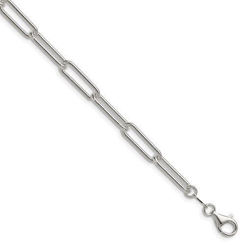 Sterling Silver Polished 5.5mm Paperclip Chain