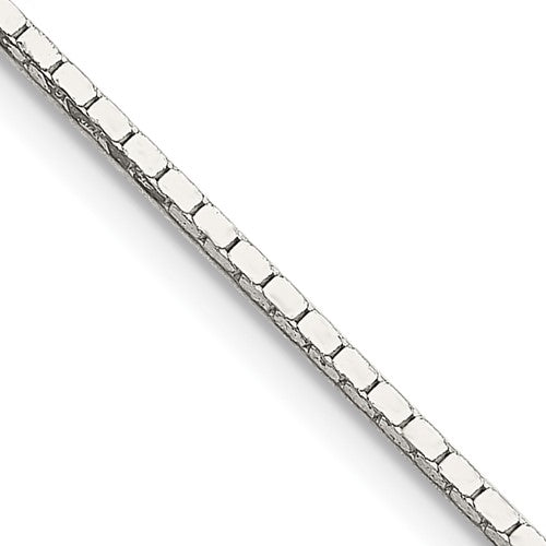 Sterling Silver 1mm Mirror Box Chain w/2in ext.