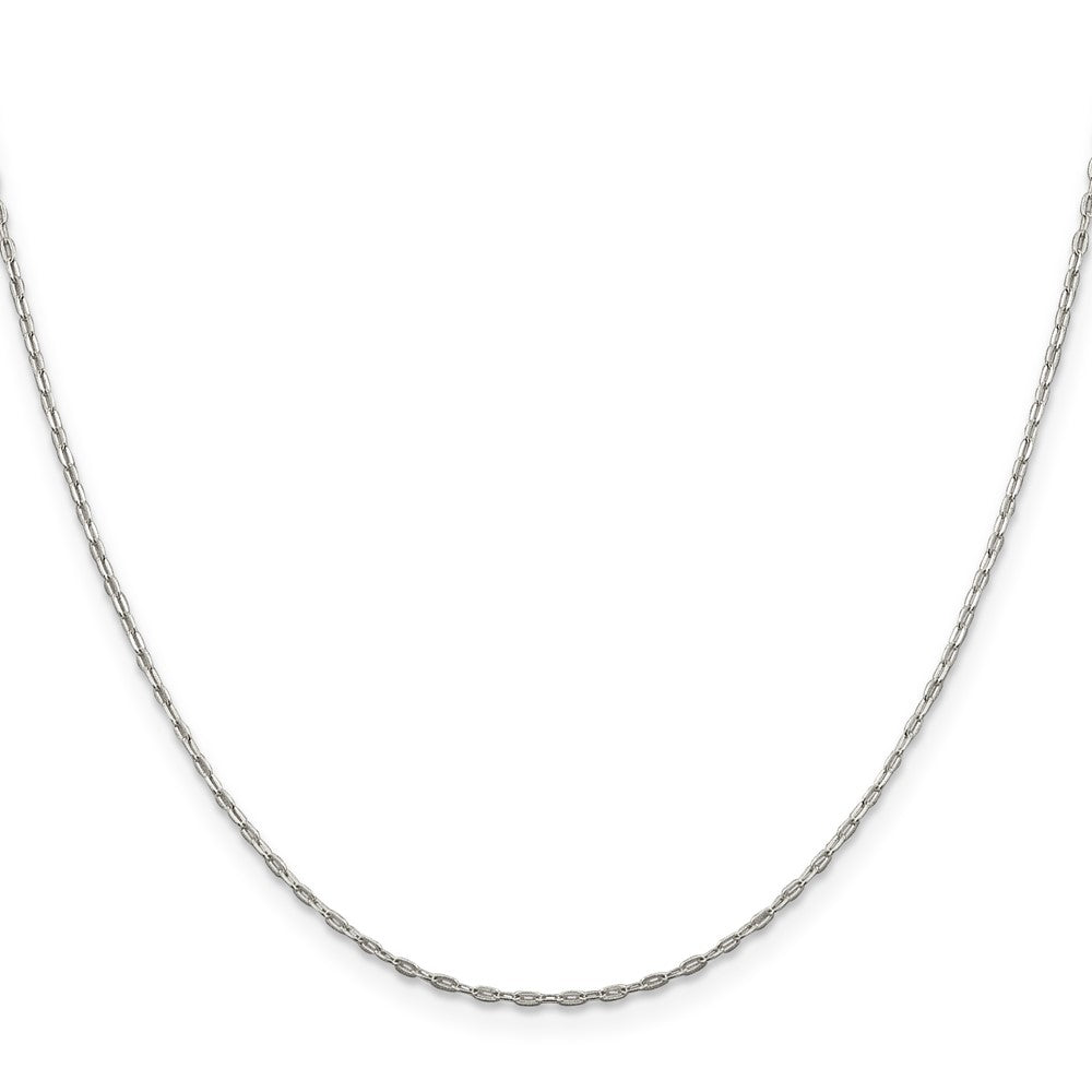 Sterling Silver 1.4mm Flat Oval Cable Chain w/2in ext.