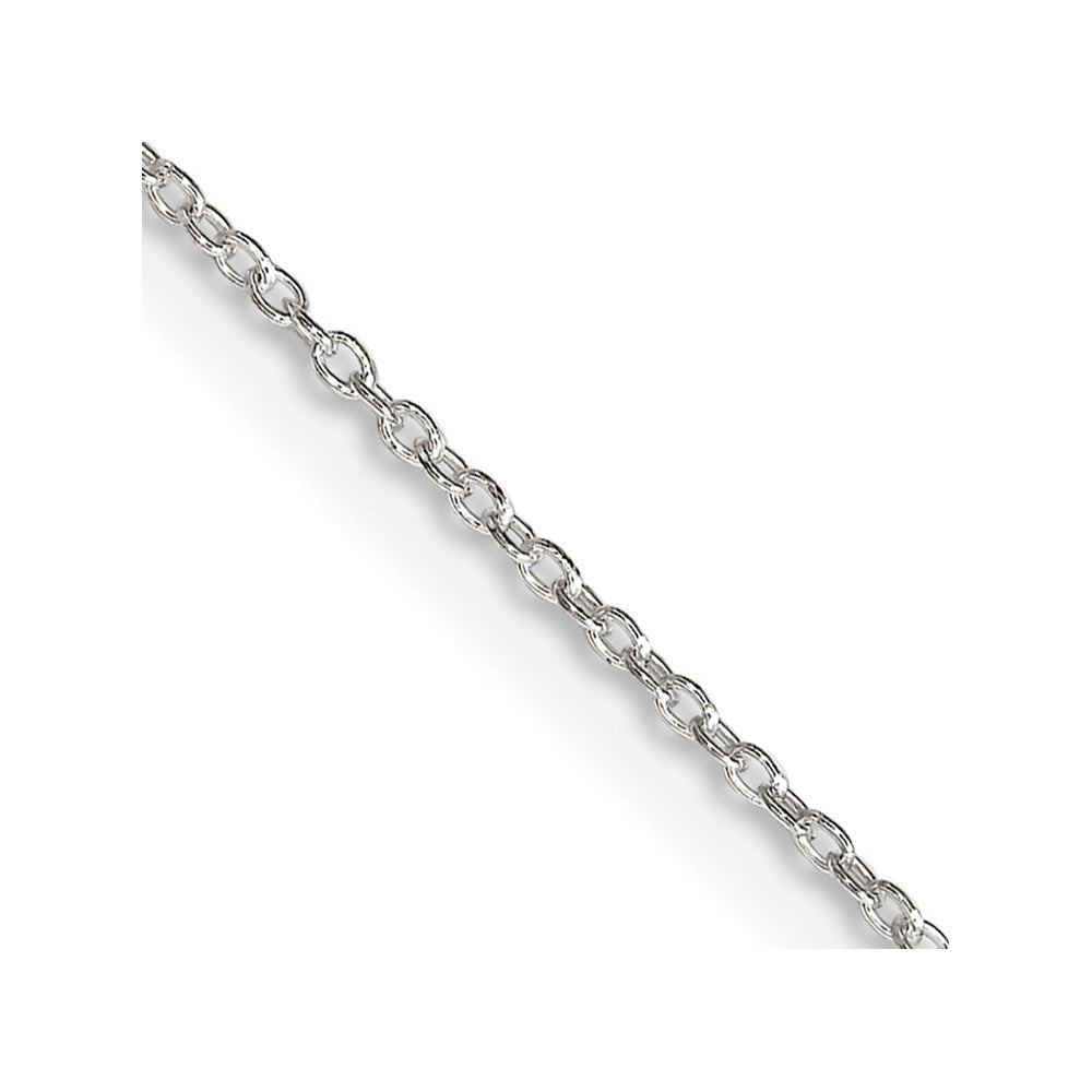 Sterling Silver 1.30mm Forzantine Cable Chain w/4in ext.