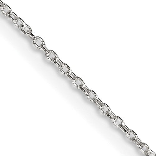 Sterling Silver 1.30mm Forzantine Cable Chain w/4in ext.
