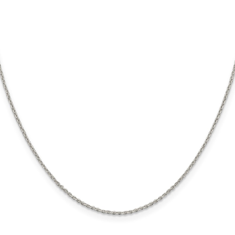 Sterling Silver 1.25mm Diamond-cut Forzantine Cable Chain w/2in ext.