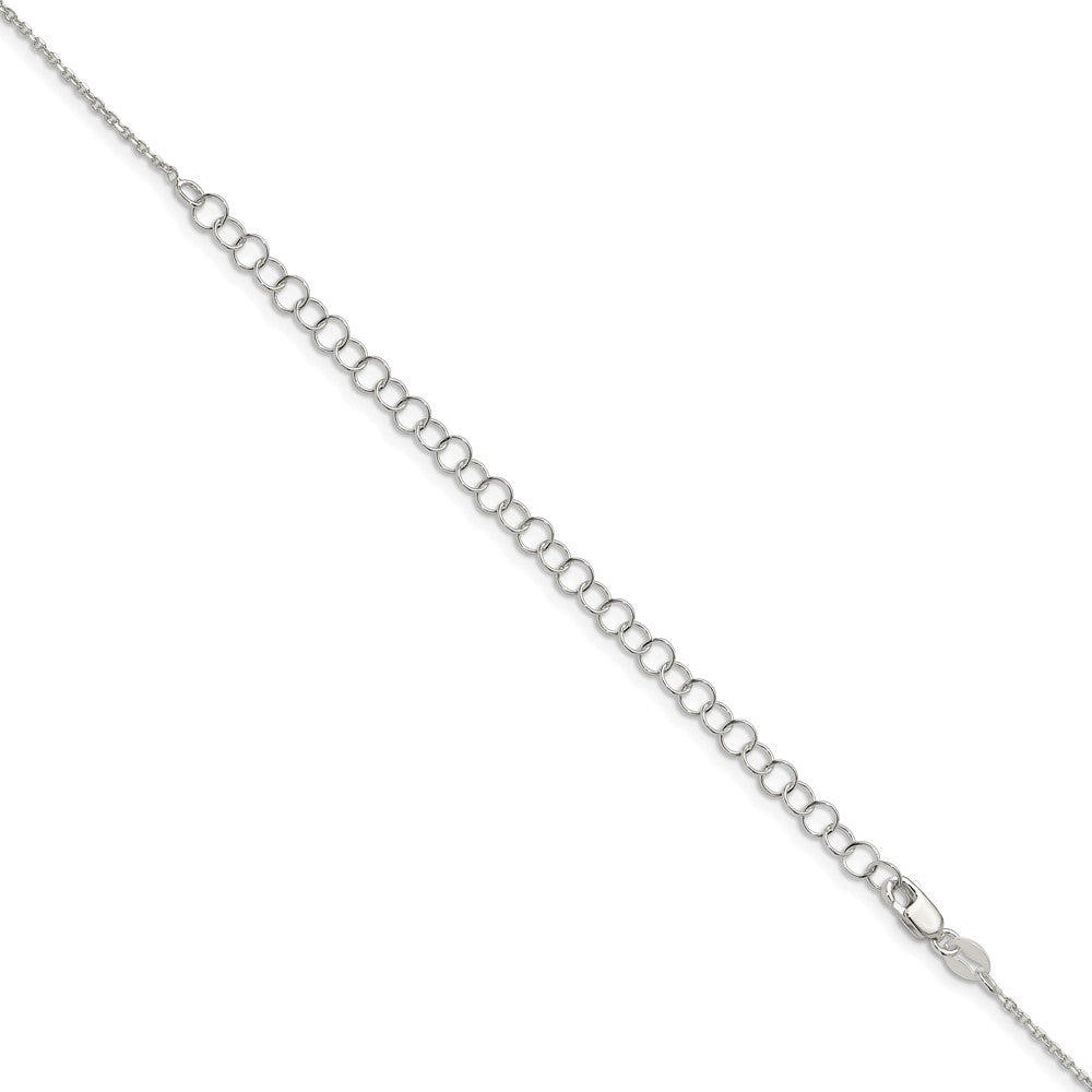 Sterling Silver 1.25mm Diamond-cut Forzantine Cable Chain w/4in ext.