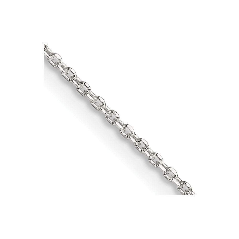 Sterling Silver 1.25mm Diamond-cut Forzantine Cable Chain w/4in ext.