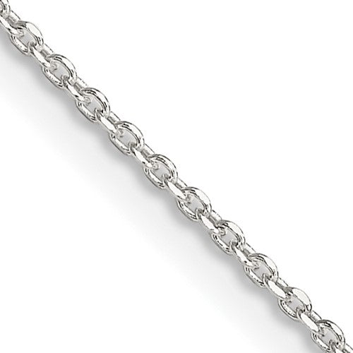 Sterling Silver 1.25mm Diamond-cut Forzantine Cable Chain w/4in ext.