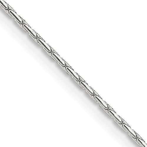 Sterling Silver 1mm Oval Box Chain