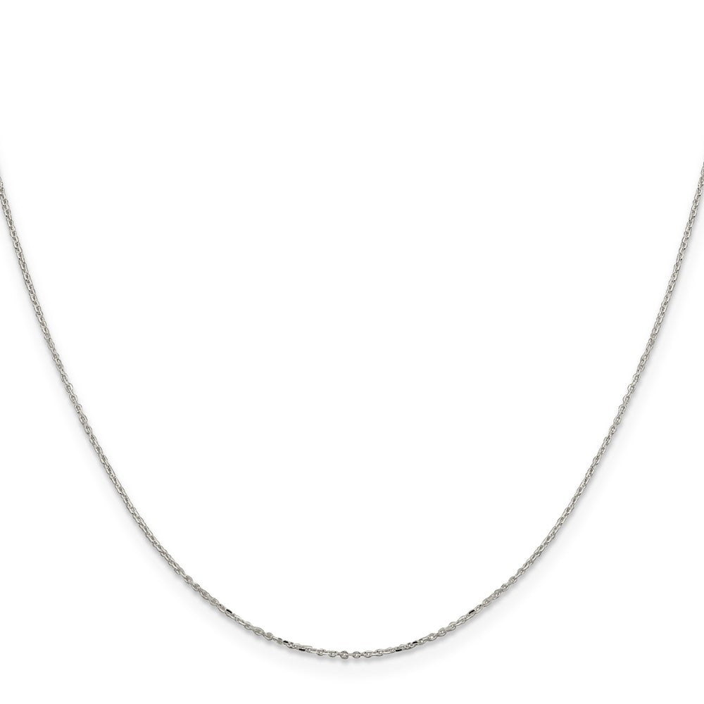 Sterling Silver 1mm 8 Sided D/C Cable Chain w/4in ext.