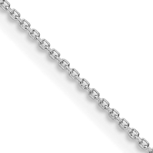 Sterling Silver Rhodium-plated 1mm 8 Sided D/C Cable Chain