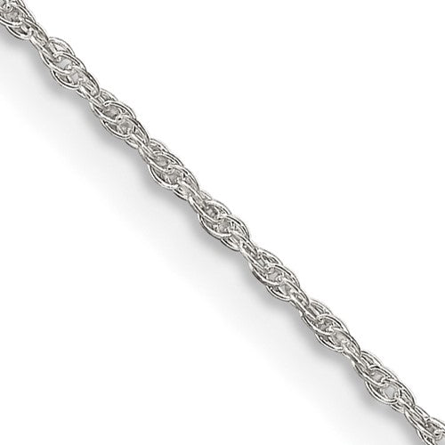 Sterling Silver 1.25mm Loose Rope Chain w/4in ext.