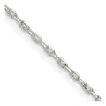 Sterling Silver 1mm Diamond-cut Long Link Cable Chain w/4in ext.