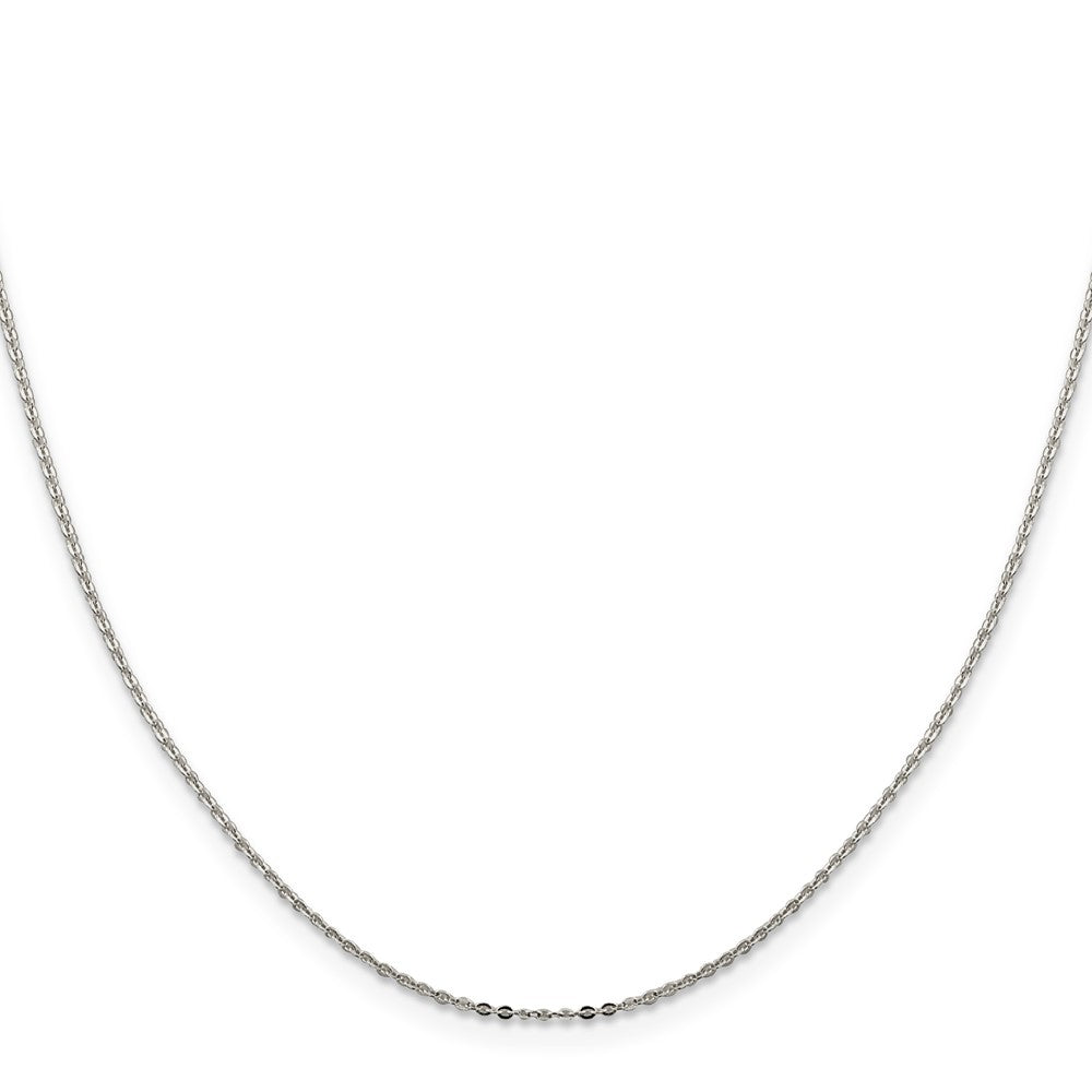Sterling Silver .9mm Flat Link Cable Chain w/2in ext.