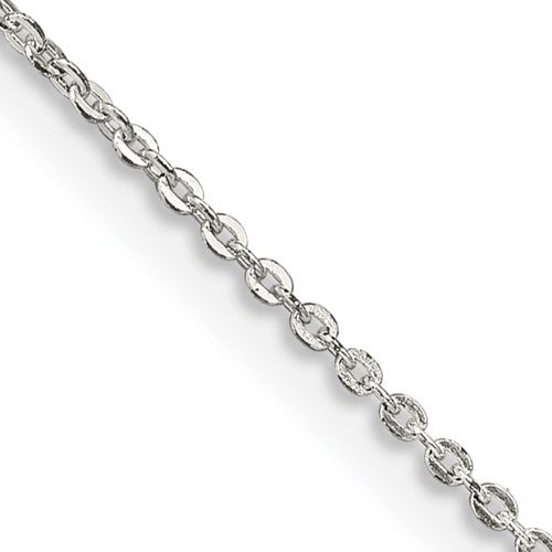 Sterling Silver .9mm Flat Link Cable Chain w/4in ext.
