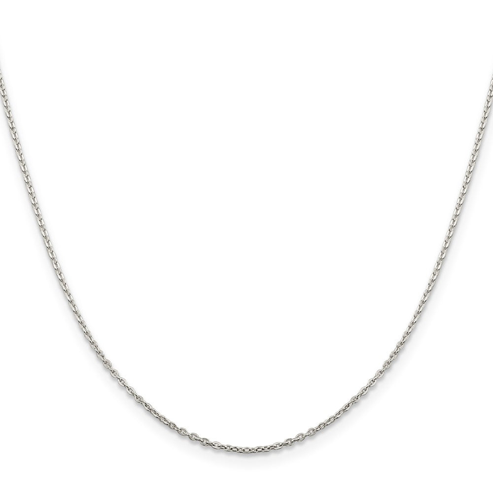 Sterling Silver 1mm Flat Link Cable Chain w/4in ext.