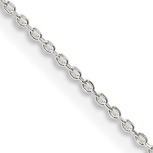 Sterling Silver .95mm Diamond-cut Forzantine Cable Chain w/4in ext.