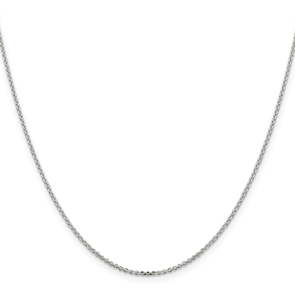 Sterling Silver 1.4mm Diamond-cut Forzantine Cable Chain w/4in ext.