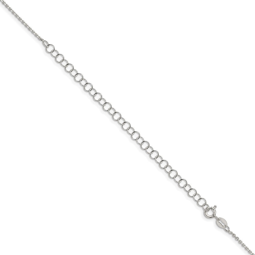 Sterling Silver 1.4mm Diamond-cut Forzantine Cable Chain w/4in ext.