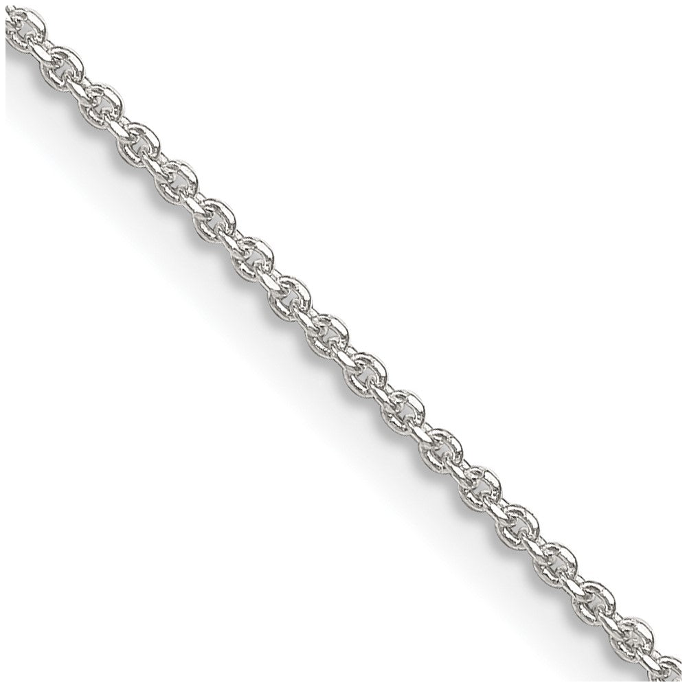 Sterling Silver 1.4mm Diamond-cut Forzantine Cable Chain w/4in ext.