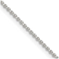 Sterling Silver 1.4mm Diamond-cut Forzantine Cable Chain w/2in ext.