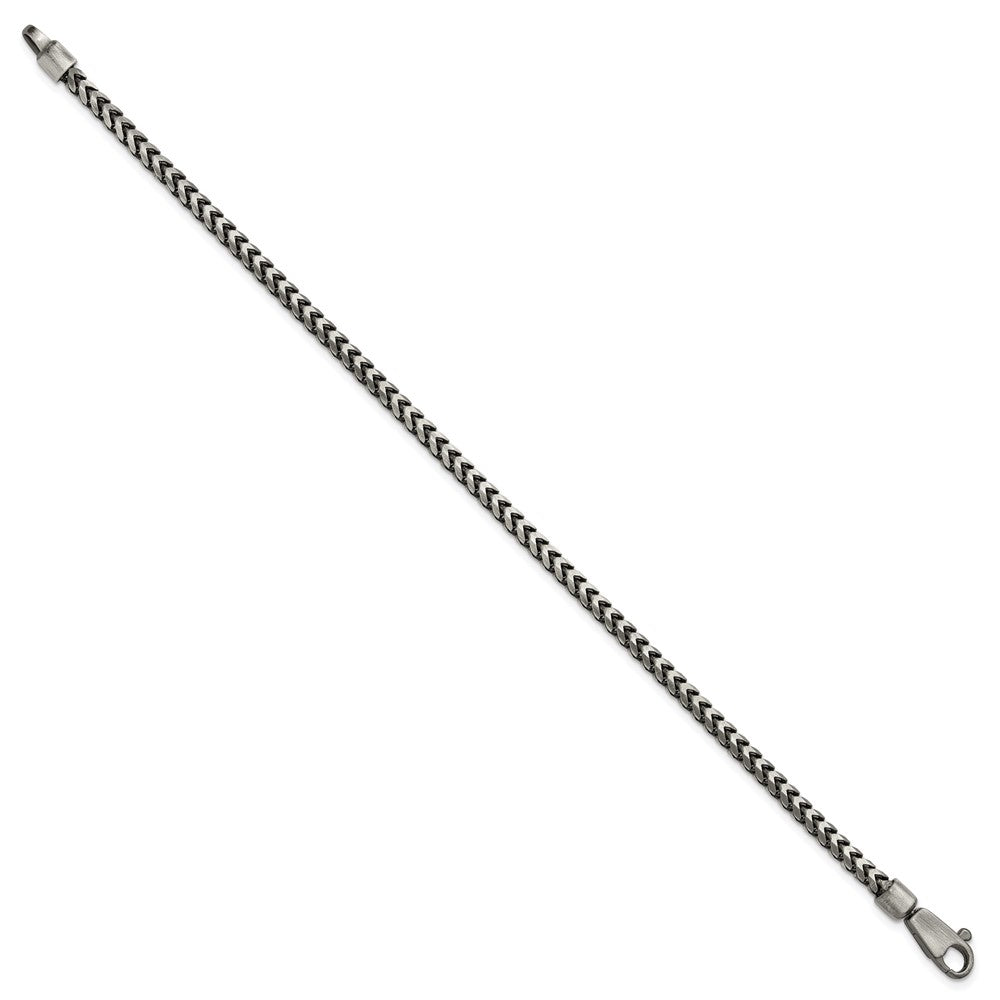 Sterling Silver Antiqued 3.1mm D/C Square Franco Chain