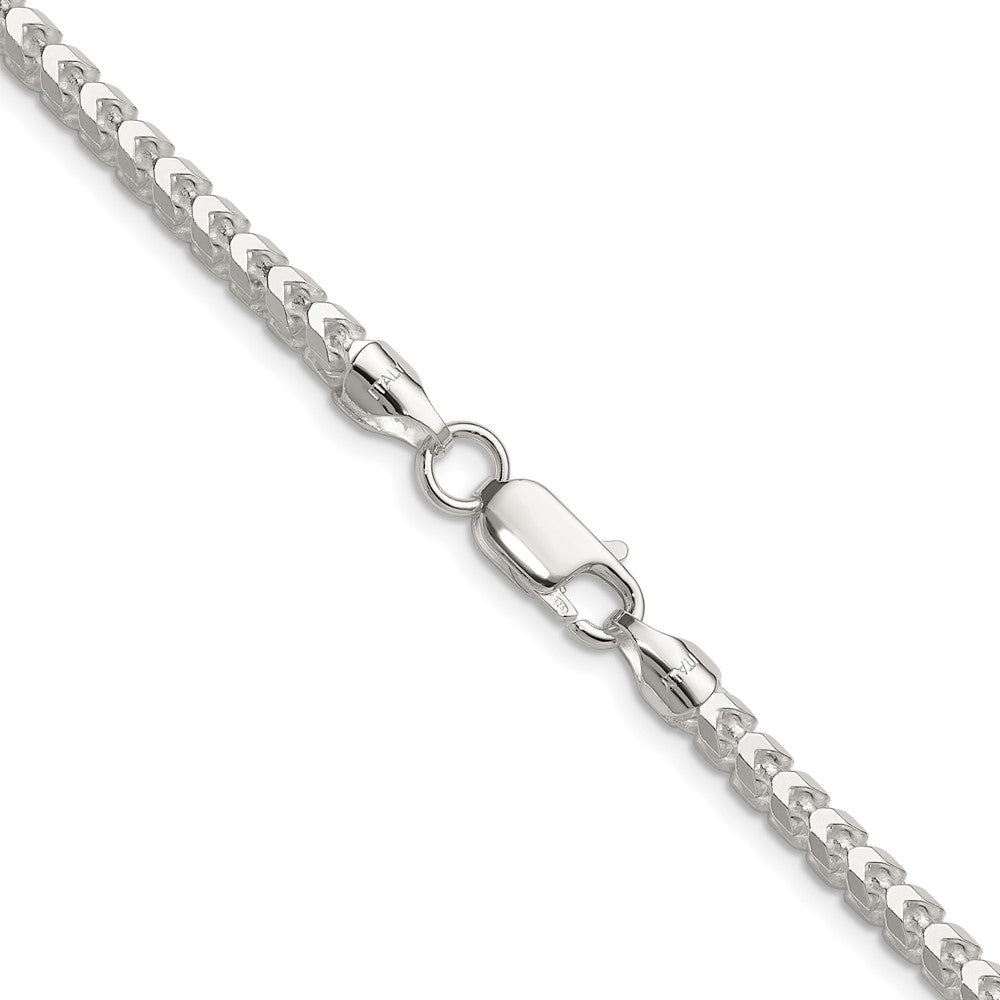 Sterling Silver 4.0mm D/C Square Franco Chain