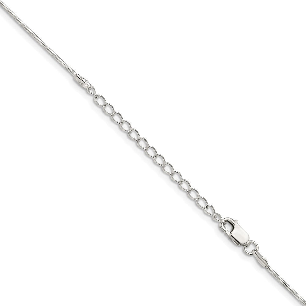 Sterling Silver 1mm Snake Chain w/2in ext.
