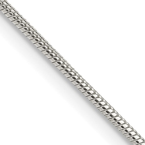 Sterling Silver 1.25mm Snake Chain w/4in ext.