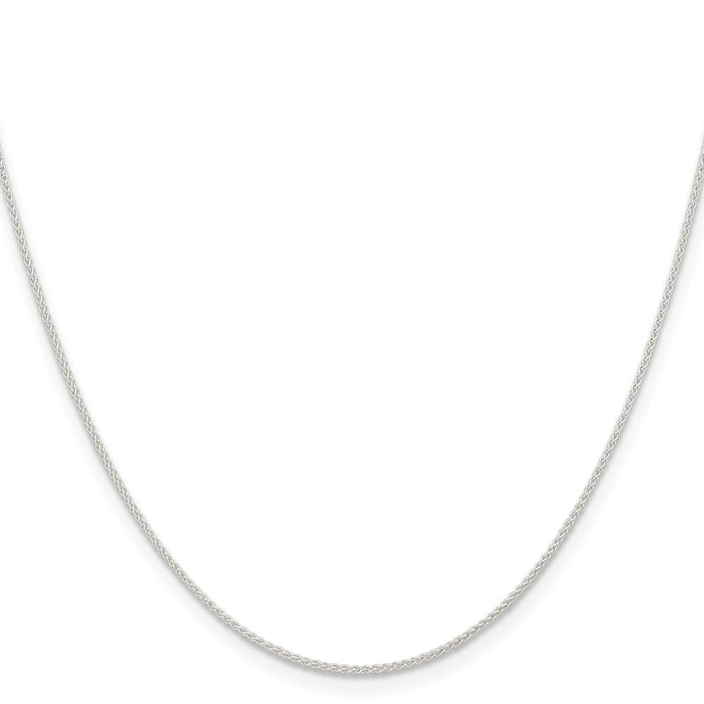 Sterling Silver 1mm Round Spiga Chain w/2in ext.