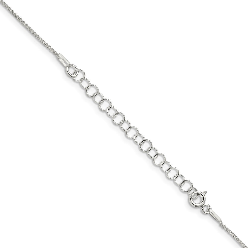 Sterling Silver 1mm Round Spiga Chain w/2in ext.