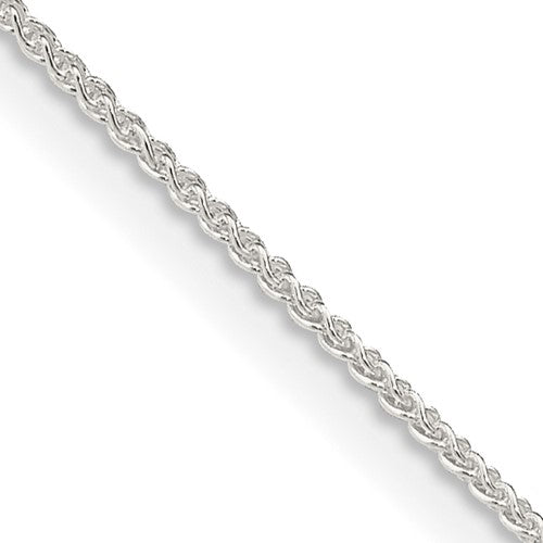 Sterling Silver 1mm Round Spiga Chain w/4in ext.
