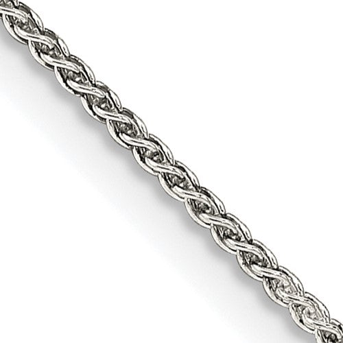Sterling Silver 1.25mm Round Spiga Chain w/2in ext.