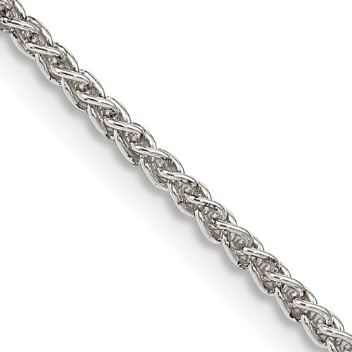 Sterling Silver 1.75mm Round Spiga Chain w/2in ext.