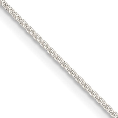 Sterling Silver .95mm Diamond-cut Round Spiga Chain w/2in ext.