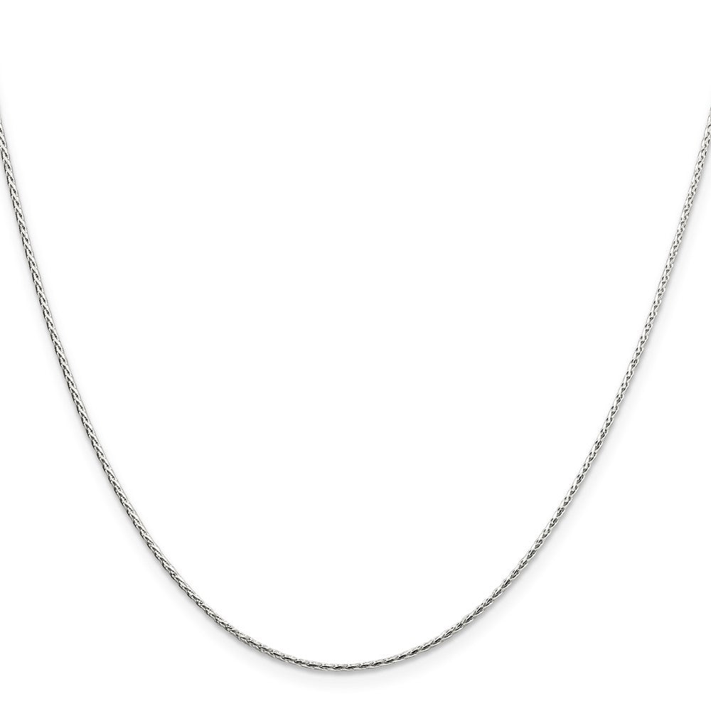 Sterling Silver 1.25mm Diamond-cut Round Spiga Chain w/2in ext.