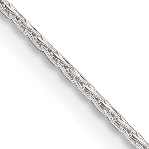 Sterling Silver 1.25mm Diamond-cut Round Spiga Chain